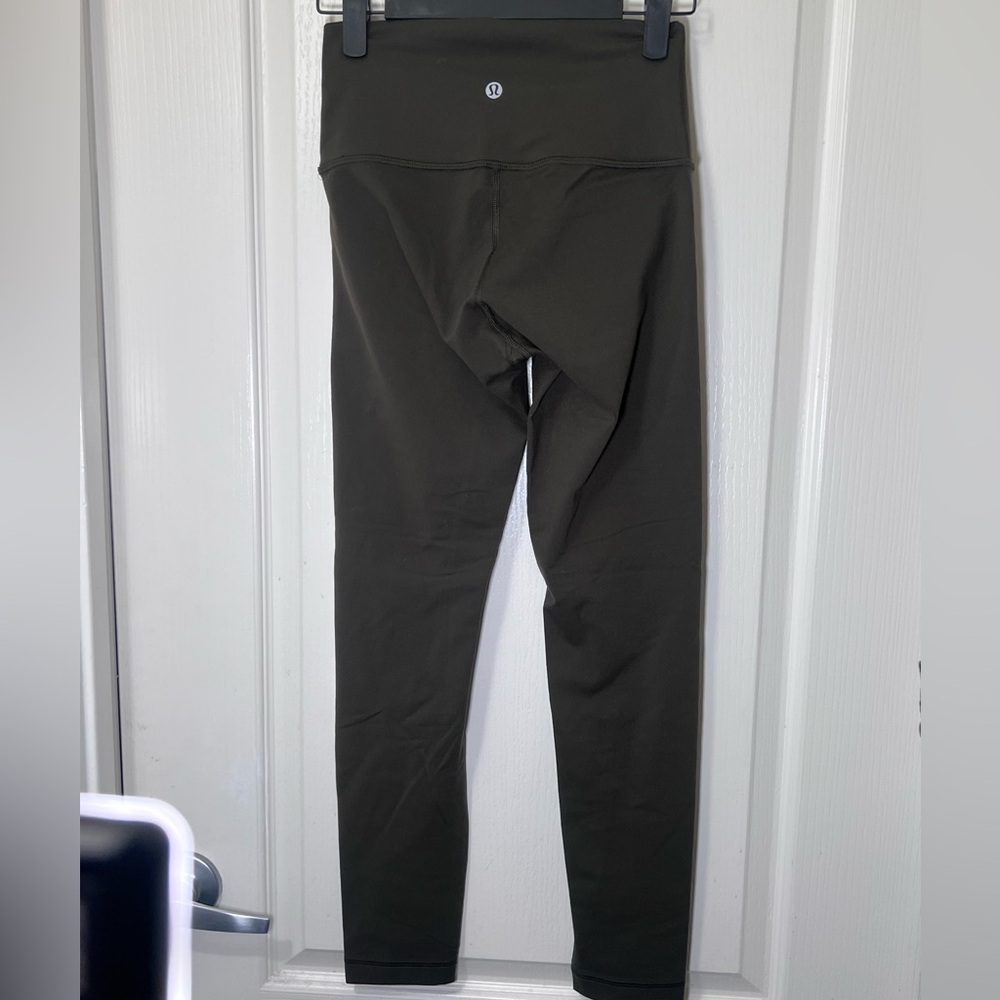 Women's Dark Olive Green Leggings - Picture 4 of 5